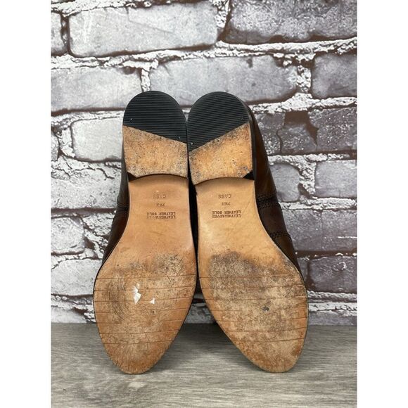 G.H. Bass Tailored Brown Leather Wingtip Lace Oxfords Shoes Women’s 7.5M US/38EU - Picture 5 of 16